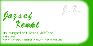 jozsef kempl business card